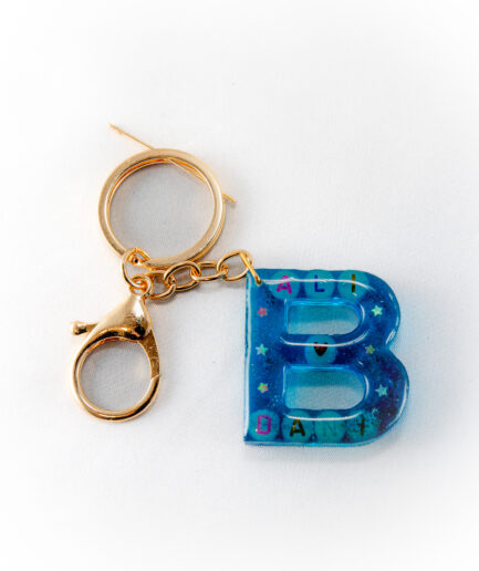 Llaveros resina Iniciales