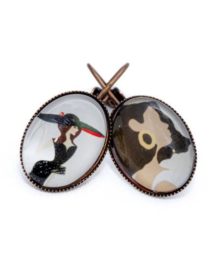 Pendientes ovalados cobre Mujer Moderna