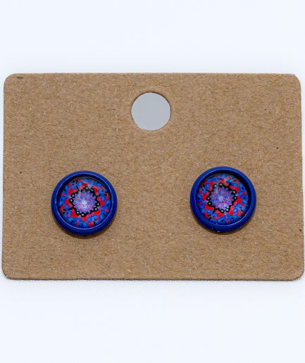 Pendientes azules espiral
